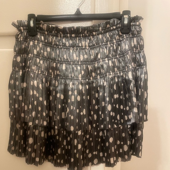 Current Air Dresses & Skirts - Stylish Metallic deep gray and cream Polka Dot Skirt